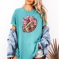 thumbnail image 2 of Disco Football Coquette Bow Shirt for Women and Teens Girly Fall Football Season Oversized Tee Seafoam Shirt Adult 2X-Large, 2 of 4