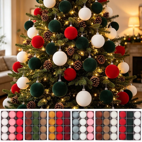 Shatterproof Christmas Ornaments, 12 Pack Painted Christmas Ball Set Tree Pendant Decoration Ornaments