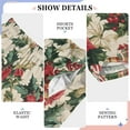 thumbnail image 6 of FORMRS Boys Pajama Pants with Pockets Size 11-12Y Kids Lounge Sleep Bottoms, Red Christmas Poinsettia, 6 of 8