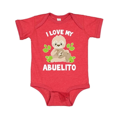 

Inktastic Cute Sloth I Love My Abuelito with Green Leaves Gift Baby Boy or Baby Girl Bodysuit