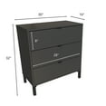 thumbnail image 4 of Falkk Furniture - Minimalist 3-Drawer Dresser - Dark Gray, 4 of 4