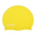 thumbnail image 1 of Gorro de natación impermeable de silicona amarillo de 1 pieza, 1 of 5