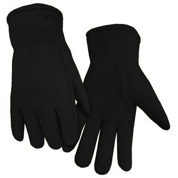 Northstar Men's Split Leather Glove HeatLok Lined Shirred Wrist Mitt Black (XS)