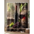 thumbnail image 4 of Fsddascl Purple Wine Shower Curtain Set - 54" x 78" Washable Bathtub Curtain with 12 Hooks, Farmhouse Casks Vintage Waterproof Fabric Stall Shower Curtains for Bathroom/Bathtub Décor, 4 of 6