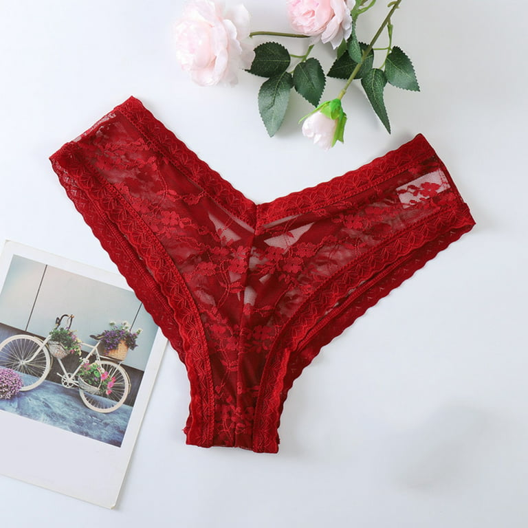 PMUYBHF Womens Thong Underwear Cute Custom Letter Low Waist