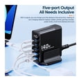 thumbnail image 3 of 140W USB Charger Multi Port Charging Station GaN Fast Charge Desktop Type C Power Adapter LED Display ,Universal Compatibility, 3 of 7