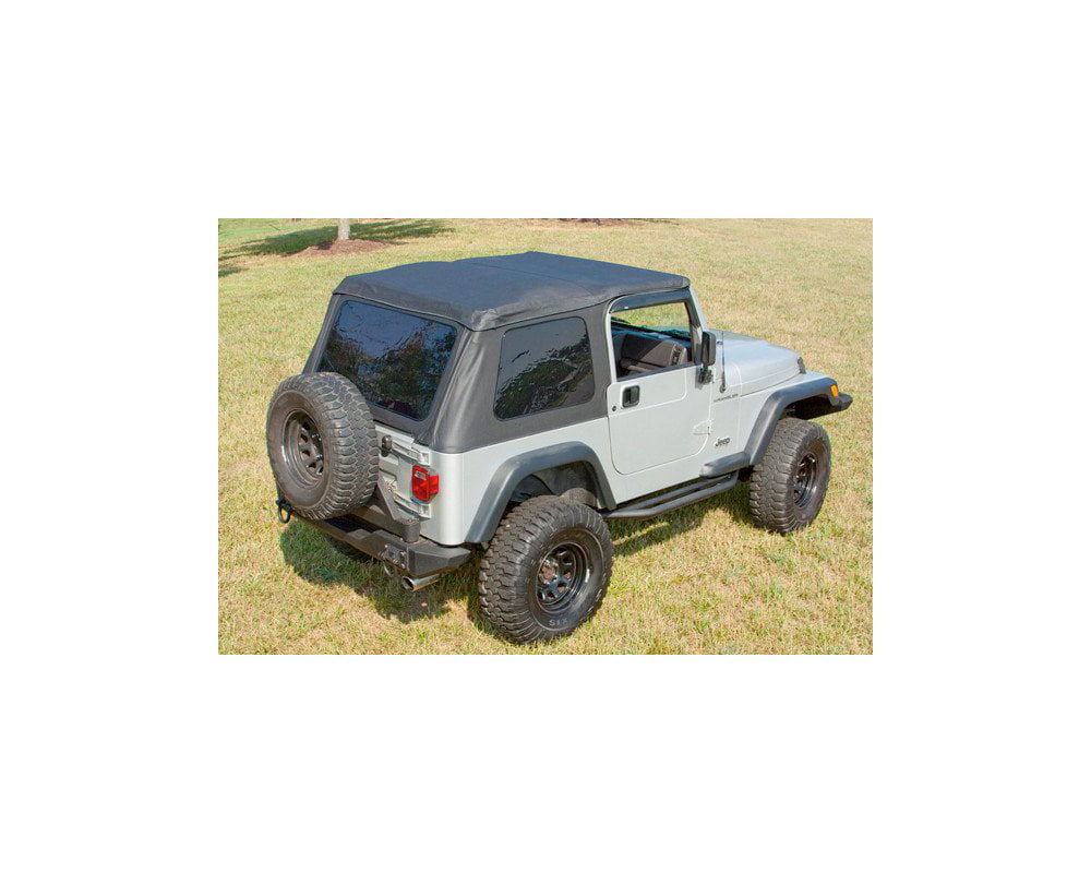 XHD Soft Top, Bowless, Black, Sailcloth; 97-06 Jeep Wrangler TJ -  