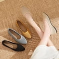 thumbnail image 2 of Women's Barefoot Shoes - Flat with Solid-colored pointed toe Knitted shoes, 2 of 6