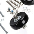 thumbnail image 3 of 4 Pcs Luggage Spare Wheels For Trolley Trolley Suitcase 45X18 Mm, Replacement Caster Rubber Metal Luggage Kit Swivel Bearings Repair Wheels Black, 3 of 5