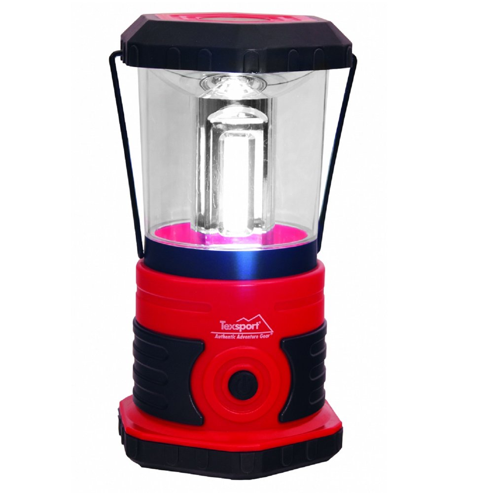 Texsport 600 Lumen LED Camp Lantern Black/Red