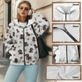 thumbnail image 6 of FOR U DESIGNS Dachshund Zip Up Hoodies for Women Trendy Hoodie Oversized Jacket Size 4XL Dog Paw Hooded Zip Up Sweatshirt Women Long Sleeve Sportswear with Drawstring, 6 of 7