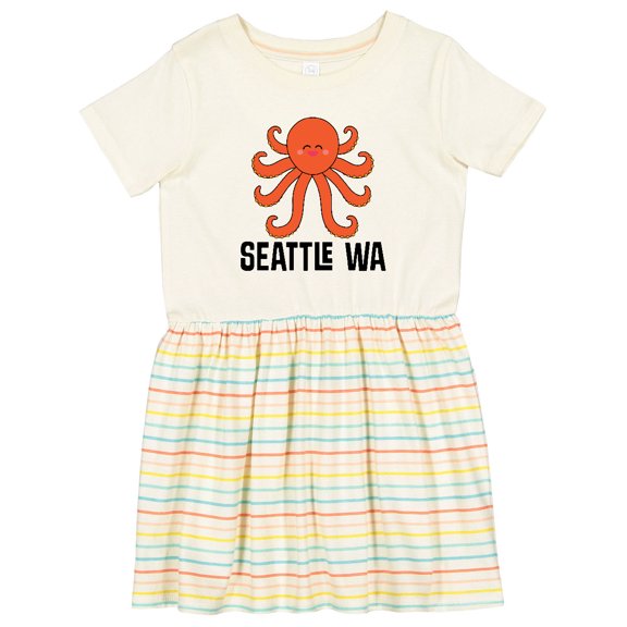 Inktastic Seattle Octopus Washington Vacation Girls Toddler Dress