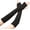 Black, variant on 100% Merino Wool Arm Warmers Long Fingerless Gloves Knit Sleeves with Thumb Hole for Women