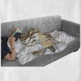 thumbnail image 6 of Modern Soft Flannel Fleece Throw Blanket, Painting Sketchy Like Design with Street View Houses Wires Artwork Print, Cozy Plush for Indoor and Outdoor Use, 50" x 70", Multicolor, by Ambesonne, 6 of 6