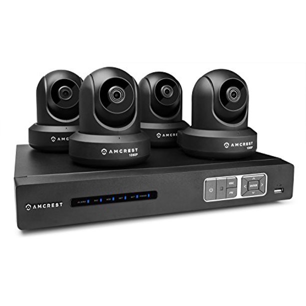 Amcrest Amcrest Wireless Ip Video Security System Nv1104 1080p Nvr 4ch 720p 1080p And 4 X 2mp 1080p Amcrest Prohd Wifi Pan Tilt Ip Cameras Ip2m 841 Black Digital Video Recorder Walmart Com Walmart Com