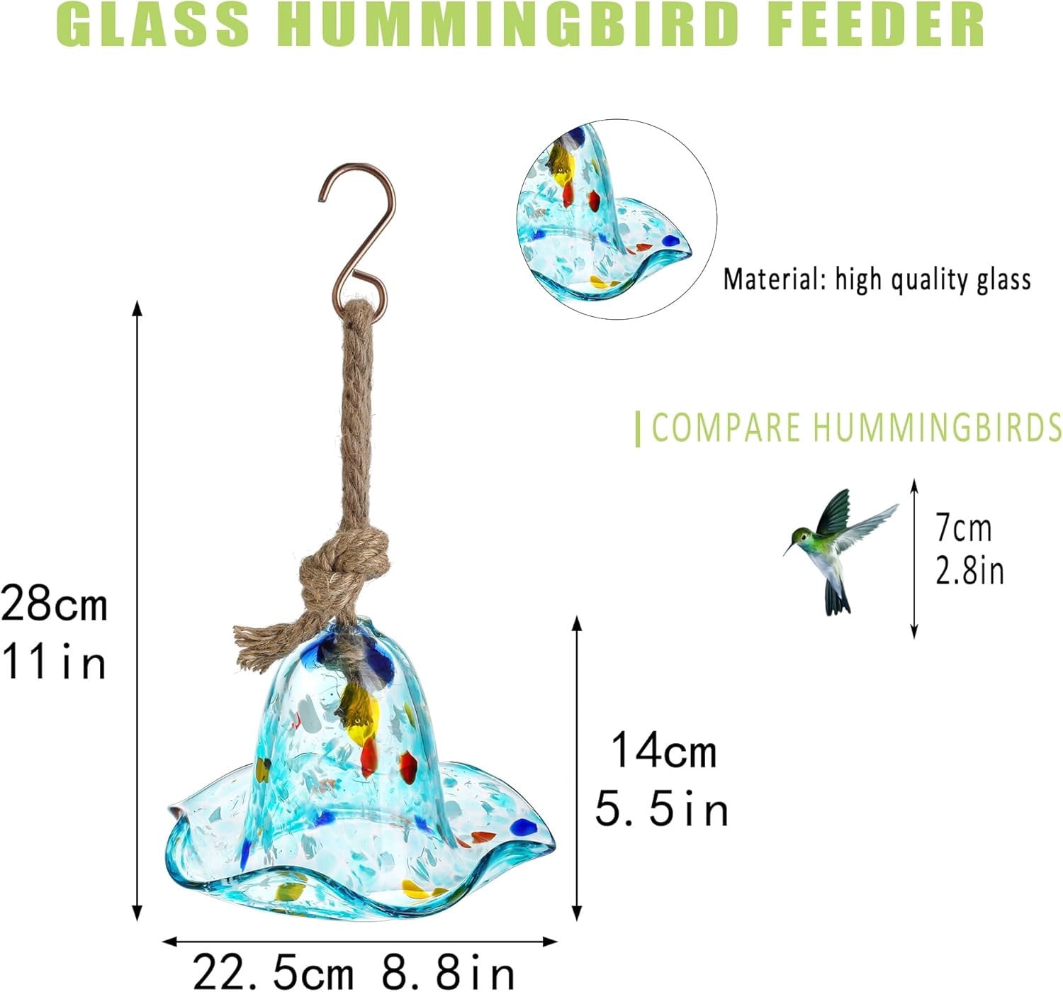 Uiz Merueh Bird Feeders for Outdoors Balcony Bird Feeder Garden Décor, Gifts for Mom Grandma Women