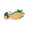 thumbnail image 5 of BLISSFUL STEP Women's Bow Knot Pointed Toe Block Heel Pumps, 5 of 7