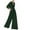 Green, variant on Dressy Casual Jumpsuits for Women High Waisted Long Rompers Summer Batwing Half Sleeve Jumpsuit Loose Wide Leg Romper Jumper with Pockets