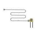 thumbnail image 4 of Uxcell 20inch Fan Light Switch with Chrome Pull Chain Chrome White 2 sets, 4 of 5