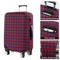 thumbnail image 5 of Red Blue Checkered Pattern Luggage Cover Fashion Suitcase Cover Baggage Covers Fit 25-28 Inch Luggage (Go Travel), 5 of 5