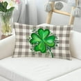thumbnail image 3 of St. Patrick''s Day Lumbar Pillow Covers 12x20 Inch Grey Buffalo Plaid Check Green Clovers Lucky Shamrock Home Decor Throw Pillow Cases Leaves Spring Farmhouse Decoration Cushion Cover, 3 of 6