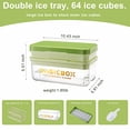 thumbnail image 2 of IMVE Green Rectangular Double-Layer Silicone Ice Making Grid for Home and Parties, 2 of 6