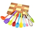 thumbnail image 1 of DKJ Silicone Kitchen Utensil Set 10 Pcs Heat Resistant Non-Stick Spoon Spatula Ladle Cooking Tools Dinnerware, 1 of 7