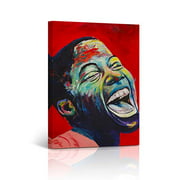 Buy4Wall Smiling African Boy Wall Art Canvas Print African Kid Portrait in Red Oil Painting Decorative Art Home Decor Artwork Stretched and Framed - Ready to Hang -%100 Handmade in The USA 28x19