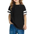 thumbnail image 1 of RXIRUCGD 2025 Vêtements d'Été pour Enfants, T-shirt à Rayures pour Garçons et Filles, Mode Mignon, Col Rond, Manches Courtes, 1 of 7