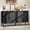 Black, variant on EastVita 59 Inch Sideboard Buffet Cabinet with Storage Modern Credenza with 4 Doors and Adjustable Shelves for Dining Room Kitchen or Living Room