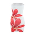 thumbnail image 6 of Summer Women's Floral Strapless Dress Stylish Bodycon Mini Tube Dress High Waist Casual Outfit For Day Night Events Womens Casual Trendy Midi Dresses, 6 of 6