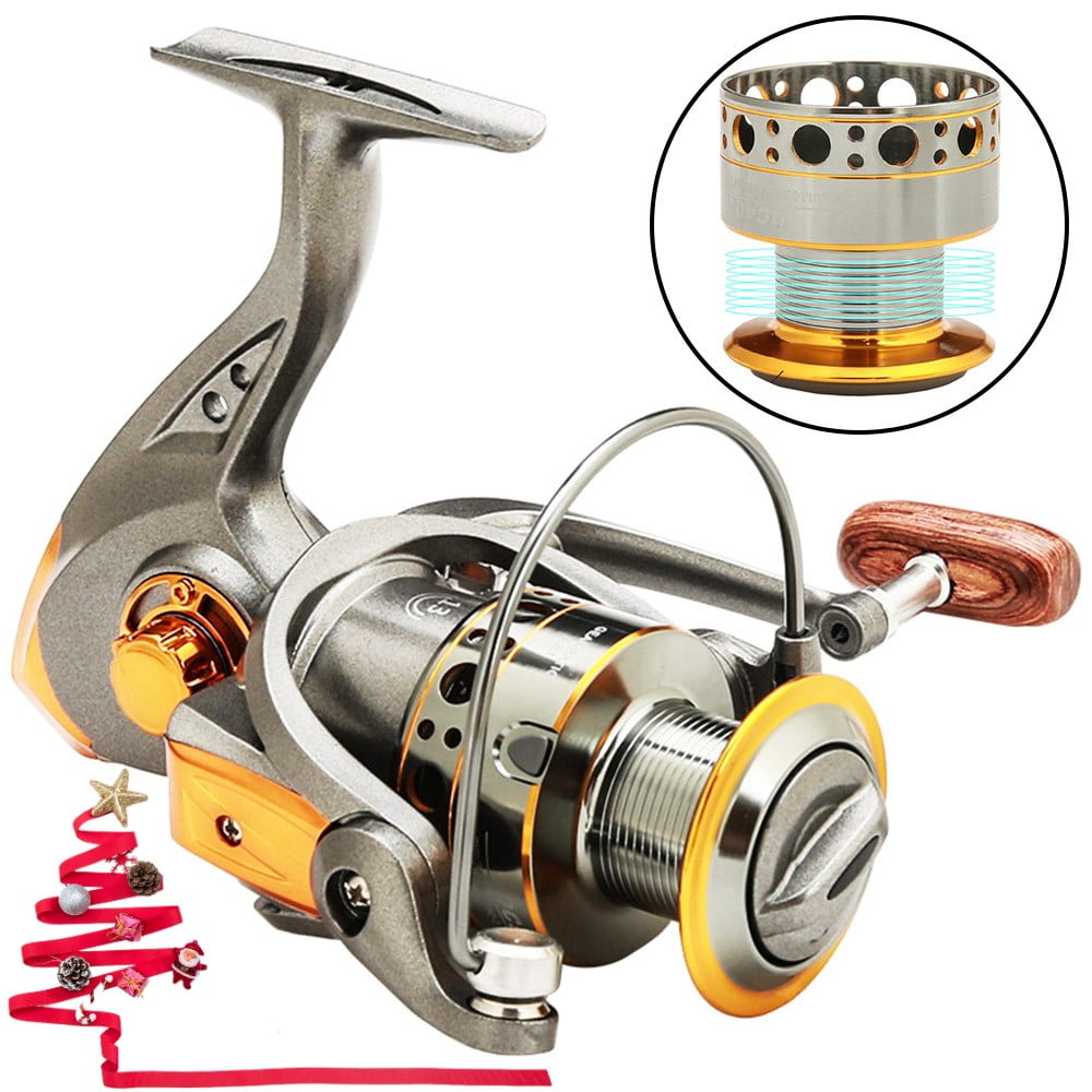  SHTONE Ultra Smooth Powerful Metal 12BB Spinning Reels,  Left/Right Interchangeable Collapsible Handle Fishing Reel for Bass Fishing  : Sports & Outdoors