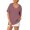 Watermelon Red, variant on Jalioing Women's Summer Short Sleeve Tops Casual Fashion Hooded Drawstring Shirts Solid Color Fashion Outfits