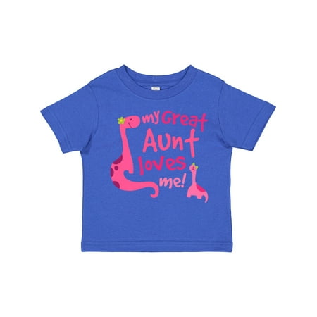 

Inktastic My Great Aunt Loves Me Dino Girls Toddler T-Shirt