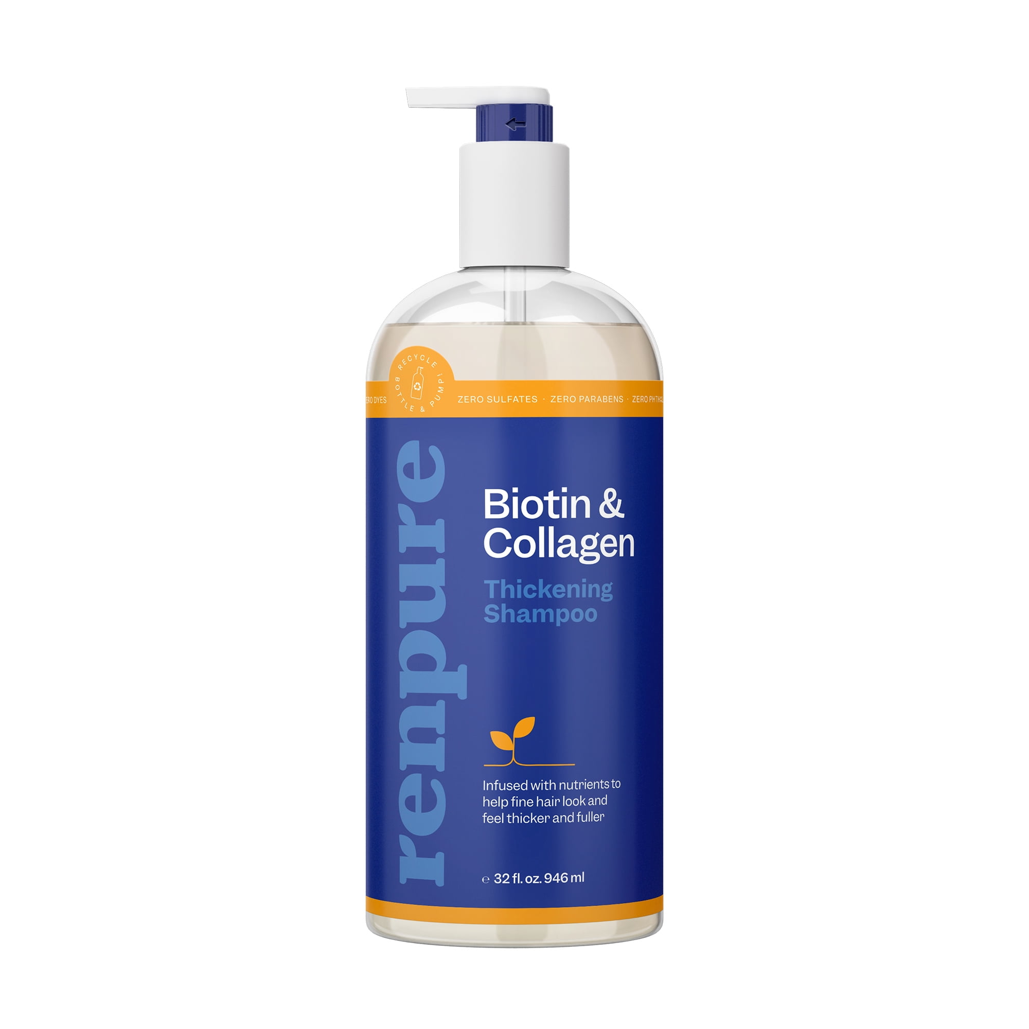 Renpure Biotin & Collagen Thickening Hair Shampoo, 32 fluid ounces