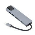 thumbnail image 2 of WRITWAA Type C Extension Adapter 6 In 1 Design Light Grey And 1Set, 2 of 8