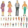 thumbnail image 6 of 26pcs People Figurines Mini Models Plastic Figures for Doll House Decor in Mixed Style, 6 of 8