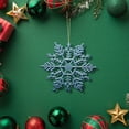 thumbnail image 3 of Northlight 24ct Glitter Snowflake Christmas Ornament Set 4" - Turquoise Blue, 3 of 6