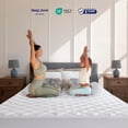 thumbnail image 4 of Funda de colchón SLEEP ZONE SLEEP ZONE Twin XL White Lattice, 4 of 7