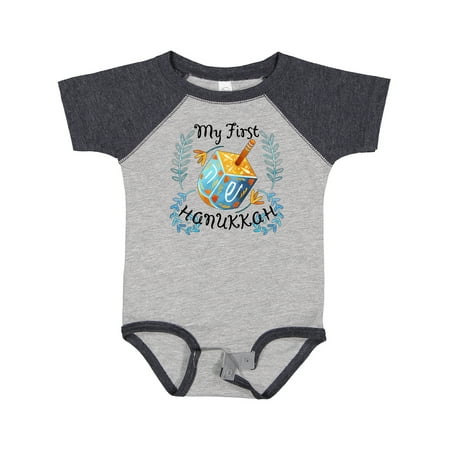 

Inktastic My 1st Hanukkah Dreidel and Laurels Gift Baby Boy or Baby Girl Bodysuit