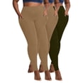thumbnail image 2 of Leggings for Women 3PC Women Velvet Warm Winter Large Pocket Drying Tight Elastic Comfortable Fitness Pants Yoga Pants Leggings for Women Tummy Control Multicolor 4XL, 2 of 8