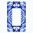 thumbnail image 5 of Metal Light Switch Plate Cover Mandala Blue White Floral Tile Pattern Damask MDL083, 5 of 13