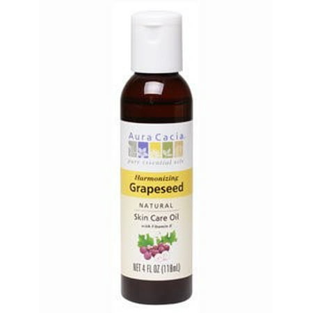 Aura Cacia Skin Care Oil, Grapeseed, 4 Fl Oz (Best Grapeseed Oil For Skin)