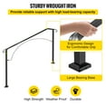 thumbnail image 5 of VEVOR Handrails for Outdoor Steps, Fit 4 or 5 Steps Outdoor Stair Railing, Arch#4 Wrought Iron Handrail, Height adjustable Railing, Black, 5 of 10