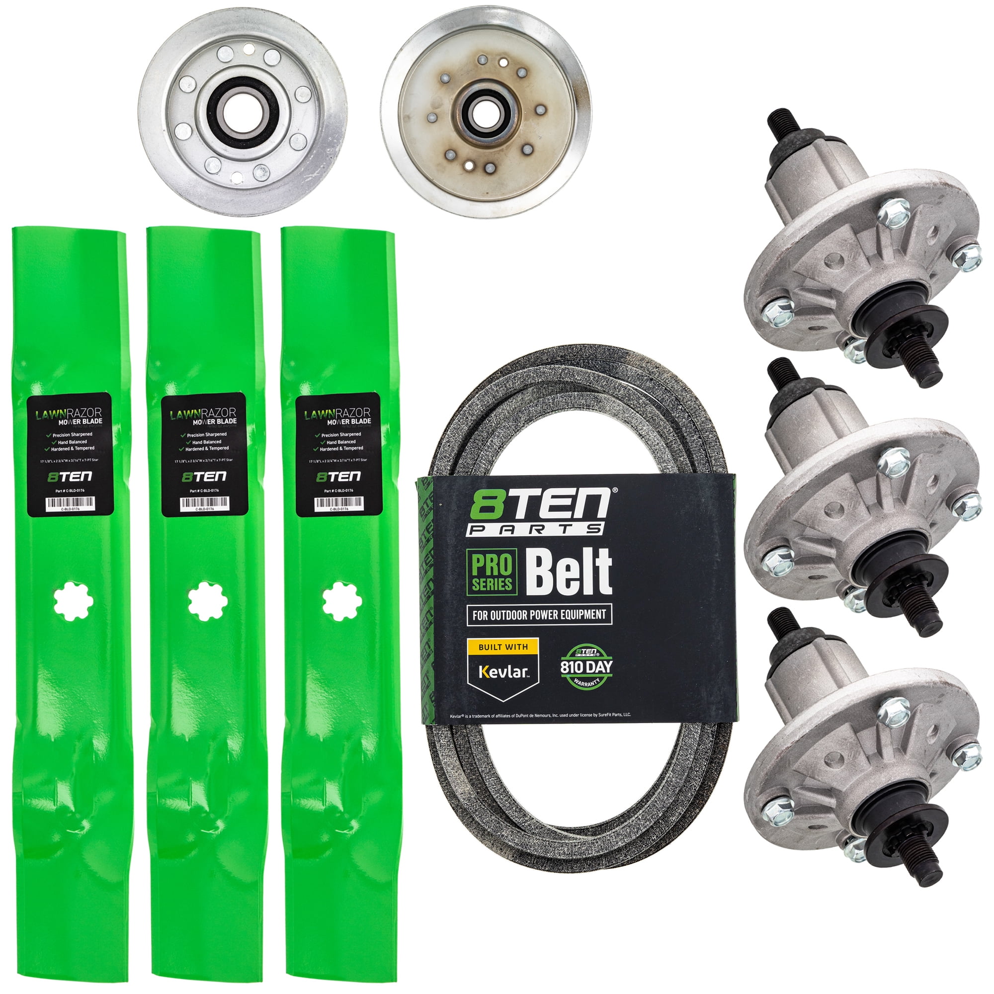 8TEN Blade Spindle Belt Kit for John Deere Z425 Z445 48 inch