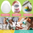 thumbnail image 3 of 12 Pcs DIY Paper Mache Easter Eggs 3 Inch White Fillable Empty Blank Eggs for Baket Stuffers Easter Theme Party Favors Hunt Classroom Prize Painting Craft Supplies, 3 of 6