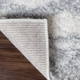thumbnail image 6 of Geometric Stripe Plush Polypropylene Indoor Shag Area Rug - 4' x 6’, Gray-Cream, 6 of 10