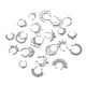 thumbnail image 1 of 21 piercings de cristal para la nariz, sin piercing, para nariz, cejas y ombligo. 21 piezas de plata, 1 of 9