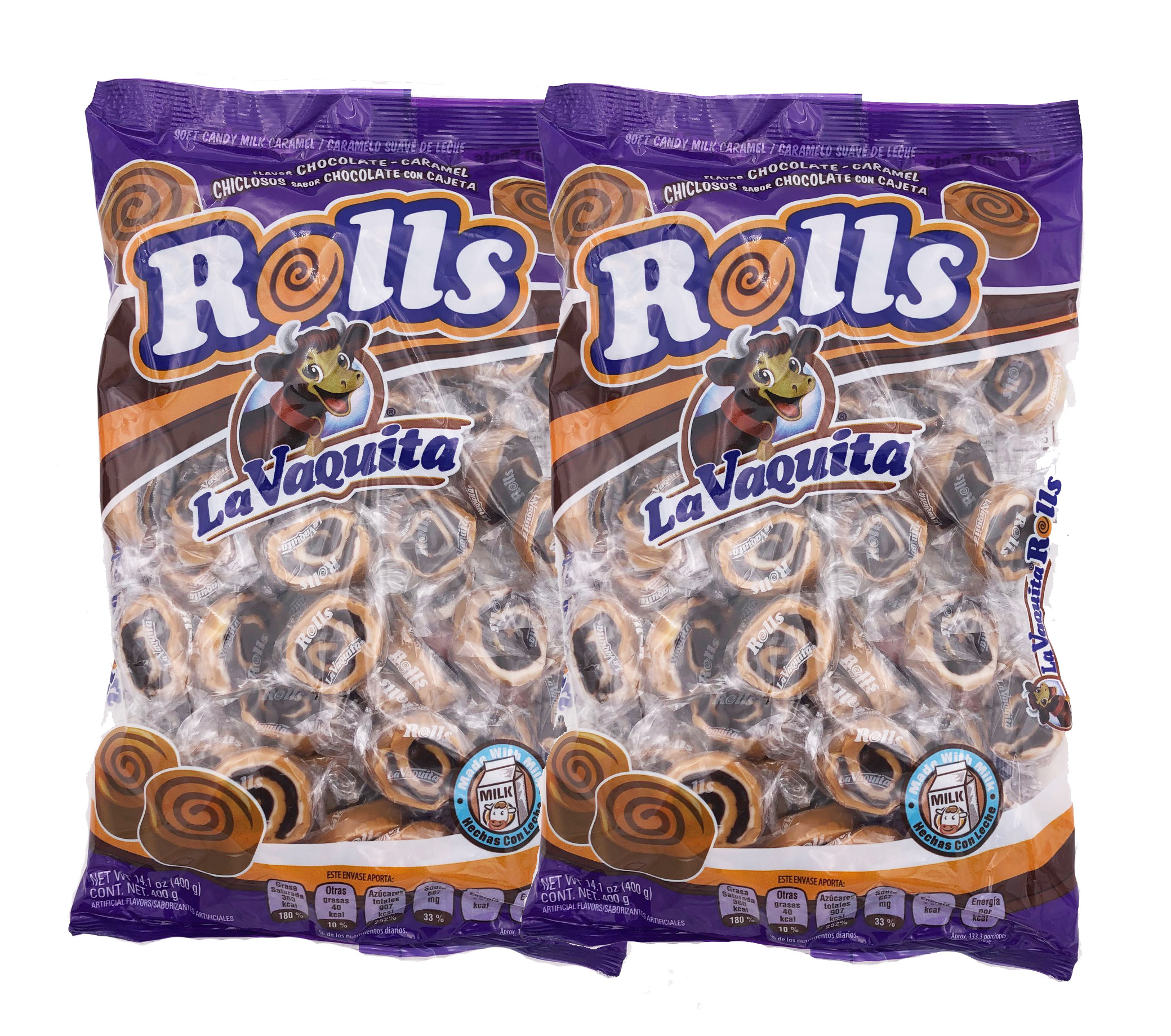 Canels La Vaquita Chocolate Caramel Rolls 2 Pack