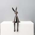 thumbnail image 1 of Estatua de conejito sentado de conejo residente, adornos para muebles del hogar para sala de estar, dormitorio, estantería-28cm Sailing Electrónica, 1 of 4